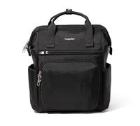 Baggallini Women's Securtex Anti-Theft Windsor Backpack for Travel, Work & Collage, RFID & Locking Zipper, Up to 16" Laptop, Black, M