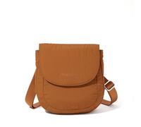 Baggallini Women's Swift Flap Mini 6.3" X7" Lightweight Small Travel Purse with Crossbody Strap and RFID, B-lite Caramel, One Size