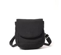 Baggallini Women's Swift Flap Mini 6.3"x7" Lightweight Small Travel Purse with Crossbody Strap and RFID, B-lite Black, One Size