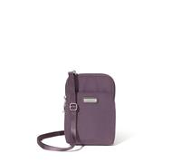 Baggallini Women's Take Two Bryant RFID Protected 5x7.25 Small Phone Wallet Crossbody Bags Lightweight Nylon Travel Purse, Misty Purple, One Size