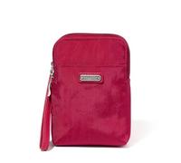 Baggallini Women's Take Two Bryant RFID Protected 5x7.25 Small Phone Wallet Crossbody Bags Lightweight Nylon Travel Purse, Beet Red, One Size