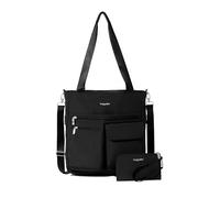 Baggallini Women's Tote-12.5" x13.9 Lightweight Work Travel Carry on Bag Modern Everywhere Tote, Black
