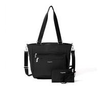 Baggallini Women's Tote-15.3" x11.6” Tote Lightweight Work Travel Carry on Bag Modern Everyday Shopper, Black, One Size