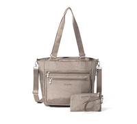 Baggallini Women's Tote-15.3" x11.6” Tote Lightweight Work Travel Carry on Bag Modern Everyday Shopper, Sterling Shimmer, One Size