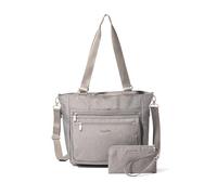 Baggallini Women's Tote-15.3" x11.6” Tote Lightweight Work Travel Carry on Bag Modern Everyday Shopper, Stone Heritage, One Size