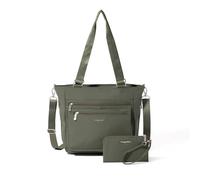 Baggallini Women's Tote-15.3" x11.6” Tote Lightweight Work Travel Carry on Bag Modern Everyday Shopper, Thyme, One Size