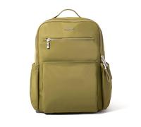 Baggallini Women's Tribeca Expandable Travel Laptop Backpack Water-Resistant Nylon Work Bag W/Organization, Padded Sleeve & RFID Tech, Sage Twill, One Size