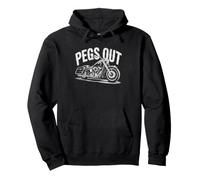Bagger Motorcycle Highway Pegs Out Chrome Rolling American Pullover Hoodie