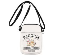 Baggins Bookstore Crossbody Bag Lord Rings Inspired Gifts The Shire Gifts Middle Earth Shoulder Bag (Bookstore UK)