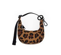 BAGGU Crescent Bag Charm, Leopard, 4" W x 2.3" H x 1" D