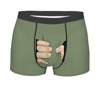Baggy Boxers For Men,Men Boxer Shorts,Men's Underwear Briefs - Breathable Comfort Trunks for Everyday Wear Leaves on Blur Background Design Soft Fabric Durable Fit S-XXL (Green, XXL)