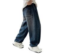 Baggy Jeans Boys' Casual Jeans in Loose Fit for Boys in Autumn, Comfortable Trousers in Dad Style for Large Children and Teenagers, for Boys from 4 to 15 Years