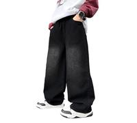 Baggy Jeans Kids Boys, Boys Cargo Trousers with Utility Pockets Fully Elastic Waist Regular Fit Comfortable Childrens Casual Wear for Everyday Adventures