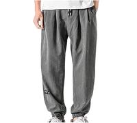Baggy Joggers Mens Lounge Work Pants Casual Cargo Jogging Pants Drawstring Elastic Waist Sweatpants Travel Hiking Trousers with Pockets Athletic Running Gym Workout Sweat Pants Clearance