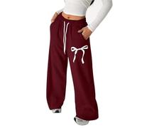 Baggy Joggers Teen Girls Oversized Wide Leg Loose Sweatpants Elastic High Waist Drawstring Sweat Pants Jogging Tracksuit Bottom Grey Blue Yellow Coffee