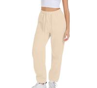 Baggy Sweatpants for Women Plus Size High Waisted Straight Leg Track Pants Fall Winter Fashion Athletic Workout Joggers Pants with Pockets (Khaki,3XL)