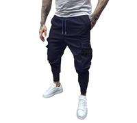 Baggy Trousers Men Utility Work Cargo Trousers Drawstring Elasticated Waist Slim Summer Leisure Holidays Comfort Jogger Pant Quick Dry Running Workout Jogging Stretch Sweatpants Bottom