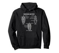Baghdad Battery - Technical drawing blueprint Pullover Hoodie