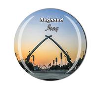 Baghdad Iraq 3D Refrigerator Fridge Magnet Crystal Glass Magnet Tourist Travel Souvenir Collection Gift Magnetic Sticker Home Kitchen Decoration