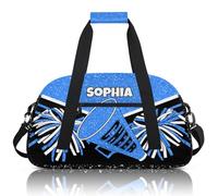 BAGHONEY Cheer Duffle Bag Personalized Blue Cheerleader Dance Gym Bag Cheerleading Sport Weekender Travel Training Tote Bag for Cheer Team Blue