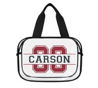BAGHONEY Clear Tote Bag Personalised Large Waterproof Transparent Cosmetic Bag Toiletry Organizer Storage Handbag for Women Travel Dance Sports Swim Beach Dark Red Grey