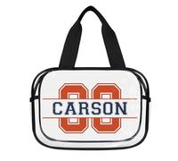 BAGHONEY Clear Tote Bag Personalised Large Waterproof Transparent Cosmetic Bag Toiletry Organizer Storage Handbag for Women Travel Dance Sports Swim Beach Orange Blue