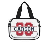 BAGHONEY Clear Tote Bag Personalised Large Waterproof Transparent Cosmetic Bag Toiletry Organizer Storage Handbag for Women Travel Dance Sports Swim Beach Red Blue