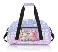 BAGHONEY Custom Sport Gym Bag Women Men Personalised Large Travel Duffle Bag Waterproof Weekender Lightweight Carry on Training Tote Bag Cute Unicorn