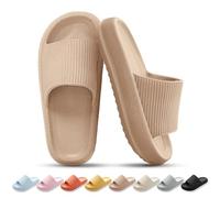 BAGHUY Sliders Women Mens Cloud Sliders Slippers Non-Slip Soft Flip Flops Comfortable Shower Cloud Slippers for Bathroom Pool Beach Indoor & Outdoor