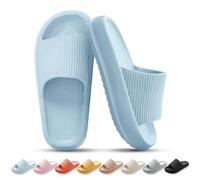 BAGHUY Sliders Women Mens Cloud Sliders Slippers Non-Slip Soft Flip Flops Comfortable Shower Cloud Slippers for Bathroom Pool Beach Indoor & Outdoor
