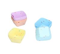 baginbaginbag Cupcake Baking Mold, Flexible Non Stick, Food Grade Silicone, Reusable, Variety Colors, Multi Purpose, for Home Kitchen, Cake Shop, Muffin, Pastry, Donut, Ice Cream, (Square Suit)