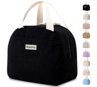 Baglemon Lunch Bag for Women Men Cute Corduroy Lunch Tote Bags Reusable Insulated Lunch Box Large Capacity Reusable Insulated Cooler for Work/Picnic/Travel
