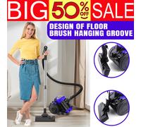Bagless Cylinder Vacuum Cleaner,1600W Hoover Vacuum Cleaner,2 IN 1 Brush Head