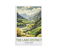 BAgLev The Lake District England Vintage Travel Posters 20x30inch(50x75cm) Canvas Art Poster And Wall Art Picture Print Modern Family Bedroom Decor Posters