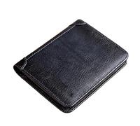 BagLEved Wallets for Men,Blocking Waterproof Durable Genuine Leather Wallet,Men's Soft and Secure Leather Wallet with RFID Blocking, Card Slots, ID Window and Coin Pocket (Blue)
