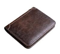 BagLEved Wallets for Men,Blocking Waterproof Durable Genuine Leather Wallet,Men's Soft and Secure Leather Wallet with RFID Blocking, Card Slots, ID Window and Coin Pocket (Coffee Color)