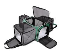 BAGLHER Cat Carrier Bag, Airline Approved Pet Carrier Soft Side Pet Travel 5 Sides Open Doors 3 Sides Expandable Foldable Dog Carrier with Fleece Pad