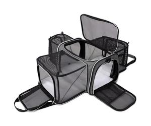 BAGLHER Cat Carrier Bag,Airline Approved Pet Carrier Soft Side Pet Travel 5 Sides Open Doors 3 Sides Expandable Foldable Dog Carrier with Fleece Pad