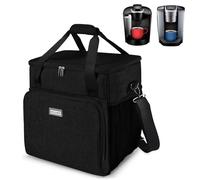 BAGLHER Coffee Maker Storage Bag,Waterproof Travel Carrying Organizer Case,Suitable for Kering Coffee Machines and Other Accessories,Dustproof Tote Bag with Shoulder Strap Black