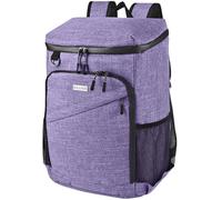 BAGLHER Cooler Backpack 30 Cans - Insulated Leakproof Waterproof Backpack Cooler, Lightweight Portable for Camping, Beach, Hiking, Purple