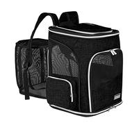 BAGLHER Expandable Pet Carrier Backpack，Pet Backpack for Small Cats Puppies Dogs Bunny, Airline-Approved Ventilate Backpack for Travel, Hiking and Outdoor Use. Black