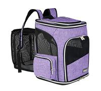 BAGLHER Expandable Pet Carrier Backpack，Pet Backpack for Small Cats Puppies Dogs Bunny, Airline-Approved Ventilate Backpack for Travel, Hiking and Outdoor Use. Purple