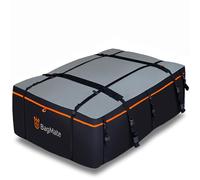 BagMate 23 Cubic Feet Roof Bag - Safety Tested Heavy-Duty Waterproof Rooftop Cargo Carrier for All Cars & SUVs (with or Without Rack) - Includes Protective Mat & Storage Bag - Military-Grade 840D PVC