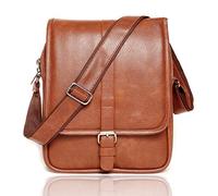 Bagneeds Casual/Formal Crossbody Synthetic Leather Unisex Sling Bag (Tan)