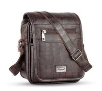 Bagneeds® Croco PU_Leather Men & Women cross_body Sling Bag, Brown, M, Sling Bag