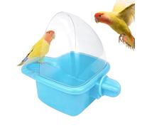 Bagno per uccelli per gabbia per parrocchetto, Bagno per uccelli trasparente per gabbia - Vasca da bagno lovebird, Cubo da bagno per uccelli da appendere, transparent, vasca da bagno per uccelli, box