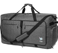 bago Holdall Bags for Men & Women - 100L Spaciously Large Holdall Bag with Shoe Compartment - Travel The World in Style & Convenience - Durable, Lightweight & Foldable Duffle Bag (SnowBlack)