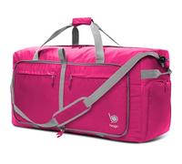 bago Holdall Bags for Men & Women - 120L Spaciously Large Holdall Bag with Shoe Compartment - Travel The World in Style & Convenience - Durable, Lightweight & Foldable Duffle Bag (Pink)