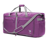 bago Holdall Bags for Men & Women - 140L Spaciously Large Holdall Bag with Shoe Compartment - Travel The World in Style & Convenience - Durable, Lightweight & Foldable Duffle Bag (Purple)