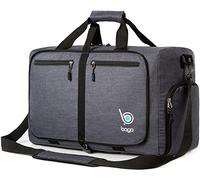 bago Holdall Bags for Men & Women - 40L Spacious Holdall Bag with Shoe Compartment - Save Time & Travel The World in Style & Convenience - Durable, Lightweight & Foldable Duffle Bag (SnowBlack)